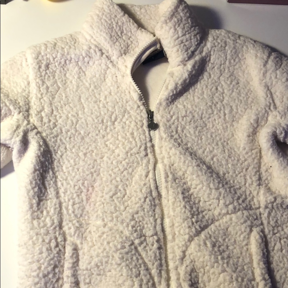White fluffy jacket
